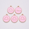 Alloy Enamel Pendants ENAM-S124-01B-09K-2
