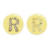 Brass Micro Pave Clear Cubic Zirconia Beads KK-T030-LA843-RX3-3