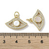 Brass Micro Pave Cubic Zirconia Charms KK-G485-33A-G-3