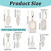 24Pcs 4 Style Rack Plating Brass Glue-on Flat Pad Bails KK-SC0004-50-2