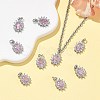 SHEGRACE Brass Micro Pave Cubic Zirconia Pendants XGRQ2O306-446B-P-5