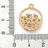 Brass Micro Pave Clear Cubic Zirconia Pendants ZIRC-U003-01G-01-3