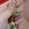 Alloy Rhinestone Hoop Dangle Earrings for Women WG08A50-01-1