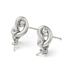 Brass Stud Earring Findings KK-M270-28P-1