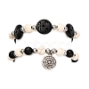 2Pcs Glass & Synthetic Turquoise Beads Stretch Bracelets BJEW-JB12483-02-3