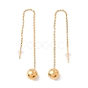 Long Chain with Round Ball Dangle Stud Earrings EJEW-A067-13G-2