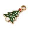 Christmas Theme Ion Plating(IP) 304 Stainless Steel Enamel Charms STAS-Z083-08G-03-2