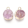 Natural Druzy Agate Pendants G-L566-A05-2