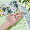 420Pcs Natural & Synthetic Mixed Gemstone Round Beads with 40Pcs Iron Rhinestone Spacer Beads DIY-ME0001-16-3