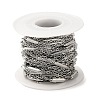 Tarnish Resistant 304 Stainless Steel Rectangle Link Chains STAS-B041-09P-3
