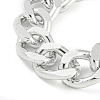 Chunky Aluminum Curb Chain Necklaces for Women LS-NJEW-K261-01C-P-3