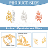 300Pcs 3 Colors Iron Dreadlocks Braiding Beads FIND-CP0001-51-2