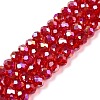 Electroplate Glass Beads Strands EGLA-A044-T6mm-B01-1