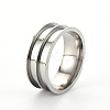 Tarnish Resistant 201 Stainless Steel Ring Core Blank for Inlay Jewelry Making RJEW-ZX002-05-8-2