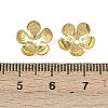 5-Petal Flower Brass Bead Caps KK-F921-11G-3