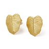 Ion Plating(IP) 304 Stainless Steel Stud Earrings for Women EJEW-I281-37G-1