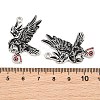Alloy with Black Enamel Pendants AL-CBA2919-02P-01-3