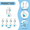 15Pcs Alloy Glass Heart Pendants PALLOY-TAC0254-03-3