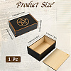 Rectangle Engraved Plywood Wooden Tarot Storage Boxes with Sliding Lid CON-WH20008-10B-2