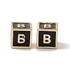 Rack Plating Brass Enamel Beads KK-B060-04G-01B-2