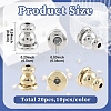 20Pcs 2 Colors Brass Ear Nuts KK-YW0004-63-2