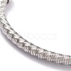 PVD Vacuum Plating 201 Stainless Steel Torque Bangles BJEW-O182-02P-1-3