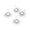 Tibetan Alloy Flower Pendant Cabochon Bezel Settings X-PALLOY-A13079-AS-RS-1