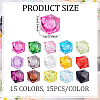 225Pcs 15 Colors Transparent Acrylic Beads OACR-ME0001-03-2