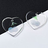 Transparent Resin Pendants RESI-N030-002D-4
