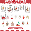 18Pcs 18 Styles Resin & Alloy Enamel & Brass Micro Pave Clear Cubic Zirconia Cherry Heart Bear Charms PVC Mobile Dustproof Plugs HJEW-ME00129-2