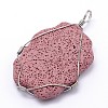 Nuggets Synthetic Lava Rock Big Pendants G-L155-08G-2
