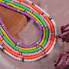 Polymer Clay Heishi Surfer Beaded Necklaces Set NJEW-SW00031-5