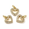 Brass Micro Pave Cubic Zirconia Pendants KK-E048-11G-2