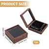 Wood Necklace Storage Boxes with Visible Window and Magnetic Lid CON-WH0107-106-2