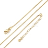 Brass Box Chain Necklaces for Women NJEW-D302-41G-4