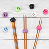 12Pcs 6 Colors Plastic & Iron Cord Locks FIND-WR0011-33-5