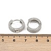 Brass Micro Pave Clear Cubic Zirconia Hoop Earrings EJEW-S277-09P-A-5