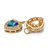 Brass Micro Pave Cubic Zirconia Pendants KK-G404-A-01-4