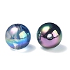 UV Plating Rainbow Iridescent Acrylic Beads PACR-E001-03D-3