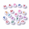 Opaque White Acrylic Beads MACR-N012-01-3