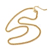Brass Cuban Link Chain Necklacea for Women Men NJEW-F337-03G-01-2