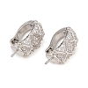Brass Micro Pave Cubic Zirconia Peg Bails KK-C075-46P-1
