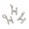 Brass Micro Pave Grade AAA Cubic Zirconia Charms ZIRC-P067-11P-H-NR-1