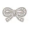 Brass Micro Pave Clear Cubic Zirconia Fold Over Clasps KK-G505-29P-1