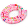 Handmade Polymer Clay Beads Strands CLAY-R089-6mm-098-2
