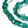 Transparent Electroplate Glass Beads Strands GLAA-C023-03B-3