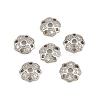 Brass Micro Clear Cubic Zirconia Bead Caps KK-CBA6A75-56P-1