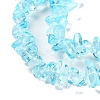 Spray Painted Transparent Glass Beads Strands GLAA-P060-01B-02-3