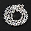 Transparent Electroplate Glass Beads Strands EGLA-A037-T6x8mm-B01-2