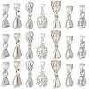 35Pcs 7 Styles Rack Plating Brass Ice Pick Pinch Bails KK-SC0005-60-1